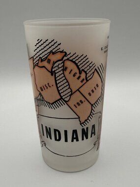 Vintage 1950's Indiana Frosted Souvenir Glass